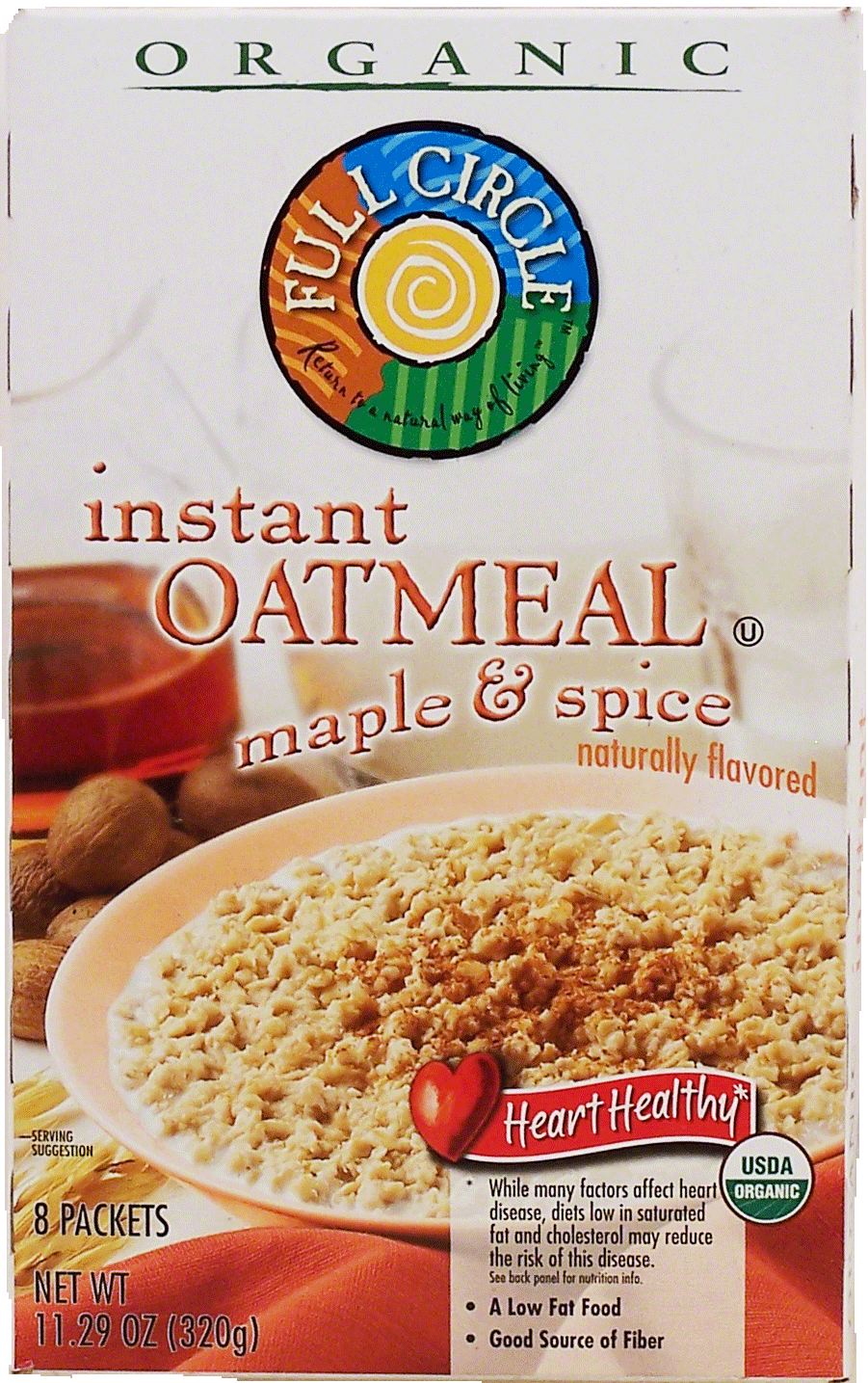 Full Circle Organic maple & spice instant oatmeal, 8-packets Full-Size Picture